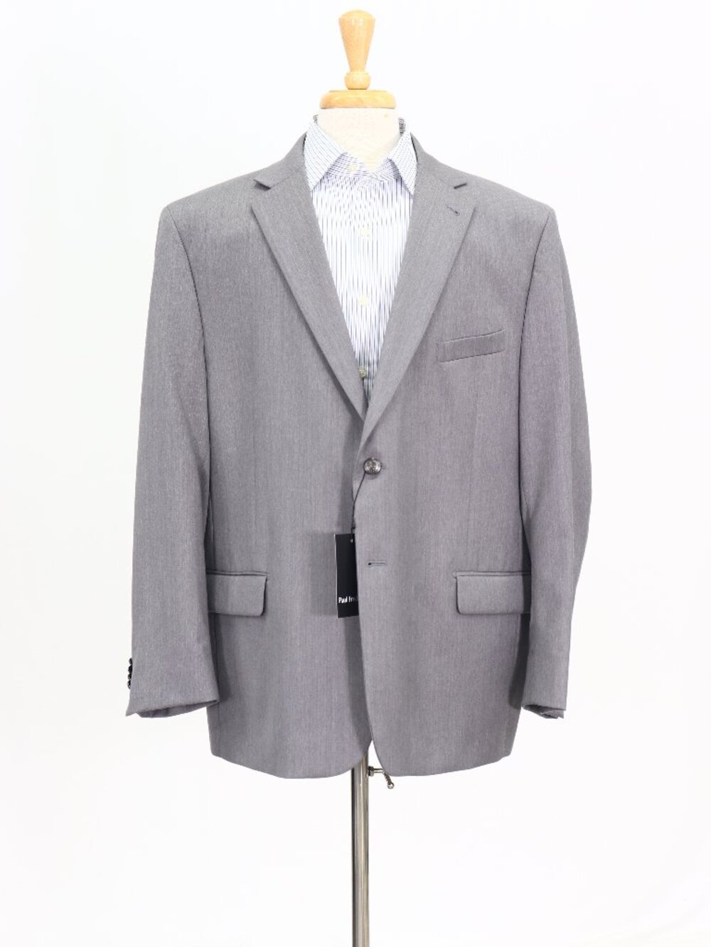 Paul Fredrick 50R Gray Blazer Sport Coat Jacket 2-Button Solid W755